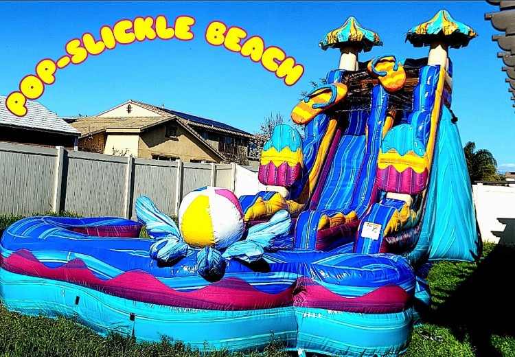 Pop-Slickle Beach - Giant 19ft Water Slide for rent