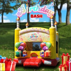 Birthday Bash Bounce House for rent 13x13 (with free basketb