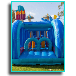 Pop-Slickle Obstacle: Wet/Dry 45ft Obstacle Course for rent