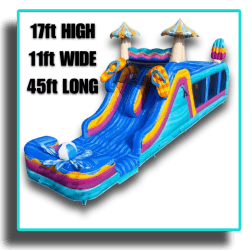 Pop-Slickle Obstacle: Wet/Dry 45ft Obstacle Course for rent