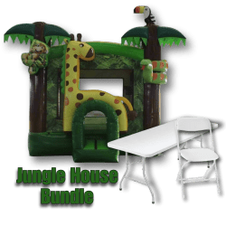Jungle House Jumper W/ 3 Tables & 12 Chairs