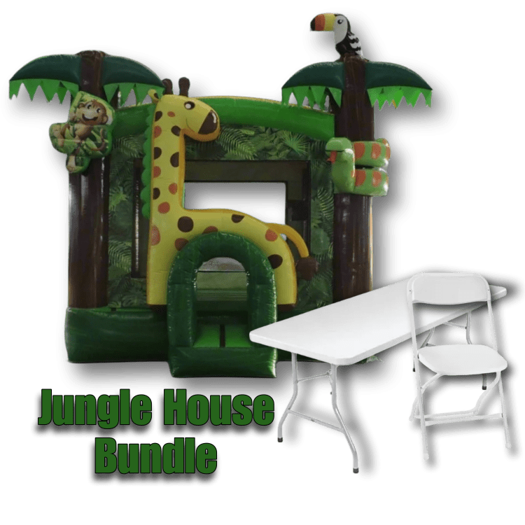 Jungle House Jumper W/ 3 Tables & 12 Chairs