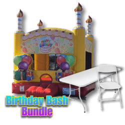 Birthday Bash Jumper W/ 3 Tables & 12 Chairs